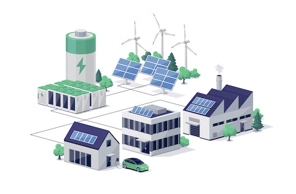 stock-vector-smart-grid-virtual-battery-energy-storage-network-with-house-office-factory-buildings-solar-panel